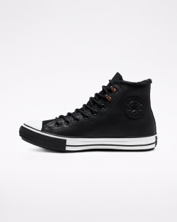 Converse, Tenisi Inalti Barbati Winter GORE-TEX Chuck Taylor All Star SIXQM5302, Negrii/Albi